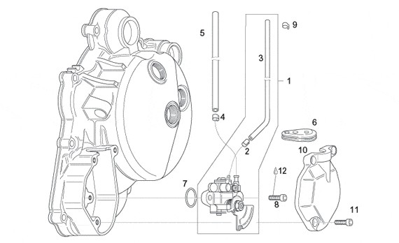 Motor Ölpumpe - Aprilia Tuono 125ccm 2T LC 2004- ZD4SFD