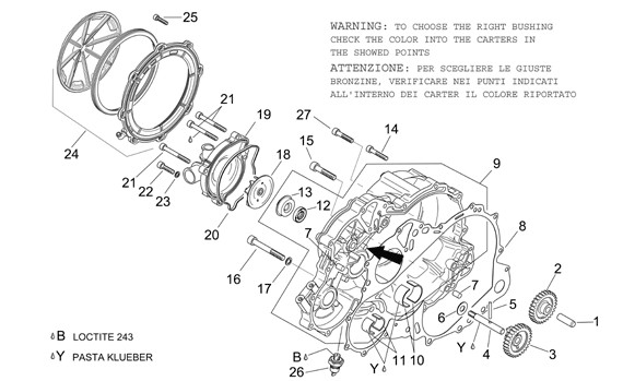 Motor Wasserpumpenritzel - Aprilia Tuono 1000ccm 4T LC 2009- ZD4RR1