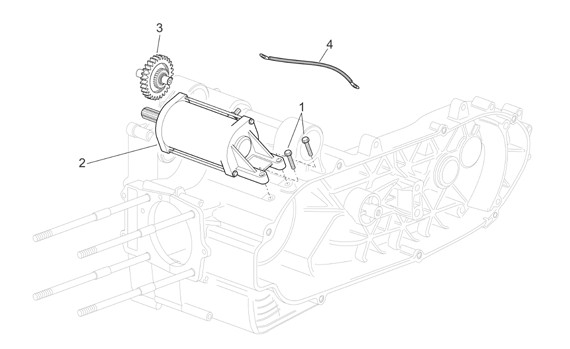 Motor Anlasser - Aprilia Atlantic 250ccm 4T LC 2007- ZD4SPE