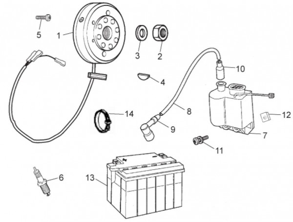 Motor Lichtmaschine - Aprilia SX 50ccm 2T LC 2014- ZD4PVG01