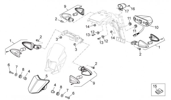 Elektrische Anlage Scheinwerfer - Aprilia SX 125ccm 2T LC 2010- ZD4SX000