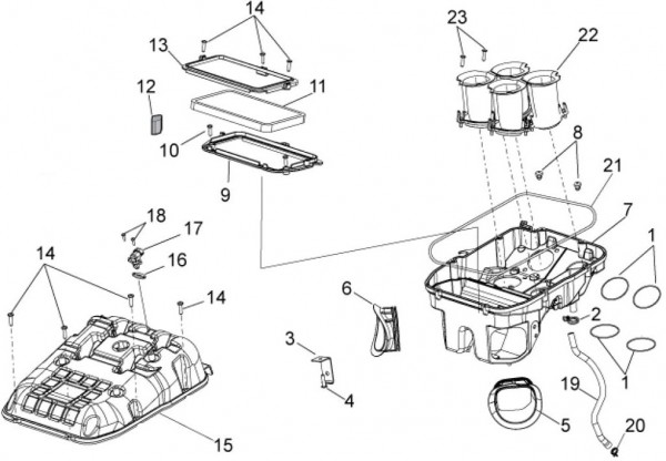 Motor Luftfilter - Aprilia Tuono V4 1100ccm 4T LC 2015- ZD4TYG00